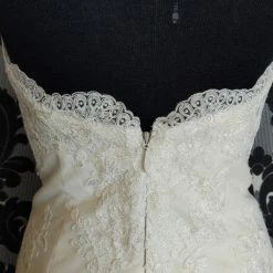 Something Blue Tara Keely Wedding Dress Size 8 Lace Ivory Strapless Mermaid Sweetheart WEDDING DRESSES