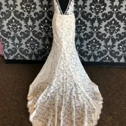 Something Blue Willowby Wedding Dress Lace Ivory/Nude Size 12 Sleeveless Sheath WEDDING DRESSES 7 Something Blue Willowby Wedding Dress Lace Ivory/Nude Size 12 Sleeveless Sheath WEDDING DRESSES