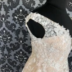 Something Blue WEDDING DRESSES Justin Alexander 88048 Women's Wedding Dress Lace Champagne