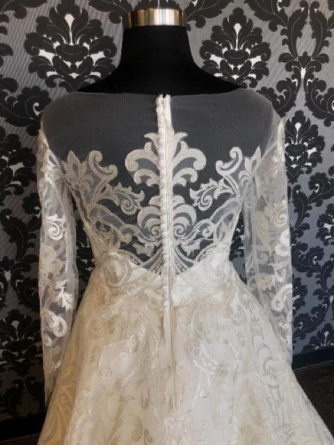 Something Blue Casablanca Women's Wedding Dress Lace Ivory/Silver Size 16 7 Something Blue Casablanca Women's Wedding Dress Lace Ivory/Silver Size 16