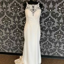 Something Blue WEDDING DRESSES Stella York Size 12 Highneck Sequin Lace Fit & Flare