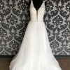 Something Blue WEDDING DRESSES Mori Lee 6914L Size 6 Ivory Tulle And Lace V-Neck A-Line