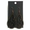 Something Blue Earrings Wood Dark Stain Jewelry