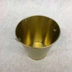 Something Blue DECOR Walmart Pail Tin Gold Size 4.5