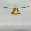 Something Blue Cake Stand Size 12"x3.5" Glass Clear/Gold Round CAKE ACCESSORIES DECOR