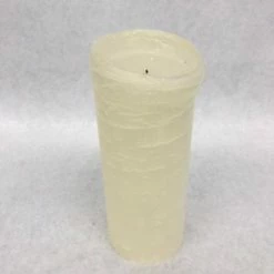 Something Blue 7.5" Ivory Wax Pillar Candle