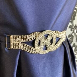 Something Blue Alex Evenings Women Formal Satin Navy Size 16 FORMAL/MOTHER'S DRESSES