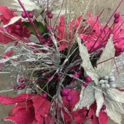 Something Blue Wedding Centerpiece Glass/Floral Pink/Silver Size 36" CENTERPIECES DECOR