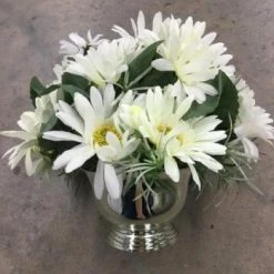 Something Blue Wedding Centerpiece Floral Silver/White/Yellow Size 10