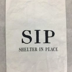 Something Blue Wedding THE PARLOUR Black/White Wine Bag Shelter In Place