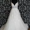 Something Blue Stella York 7156 Wedding Dress Size 14 Sequin Tulle Ivory Sleeveless A-line WEDDING DRESSES