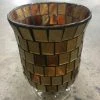 Shopsomethingblue 6" Mosaic Glass Footed Hurricane DECOR
