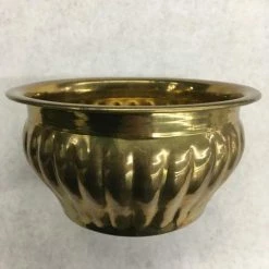 Something Blue Wedding DECOR Bowl Brass Gold 6" Wide
