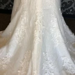 Something Blue WEDDING DRESSES Size 12 Sicily Ivory Lace And Sequin V-Neck Fit & Flare