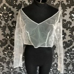 Something Blue Essense Of Australia Size 14 Ivory Tulle Sleeves Jackets