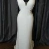 Something Blue CallaBlanche 121232 Wedding Dress Size 10 Crepe/Beaded Ivory Sleeveless WEDDING DRESSES