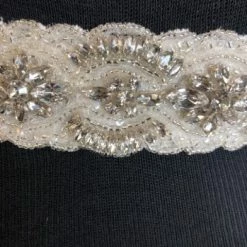 Something Blue Davids Bridal Belt Rhinestone Ivory