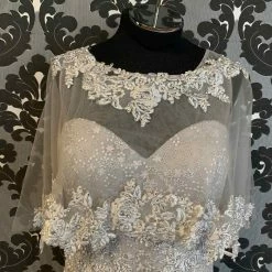 Something Blue Madeline Gardner 71936 Formal Lace Silver Size 10 FORMAL DRESSES FORMAL/MOTHER'S DRESSES