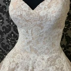 Something Blue WEDDING DRESSES Mori Lee ML2674 Wedding Dress Lace/Tulle Caramel Size 10