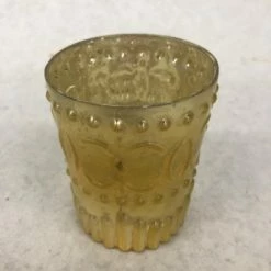 Something Blue DECOR Votive Holder Mercury Glass Antique Gold Size 3