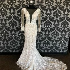 Something Blue Calla Blanche CATALINA 18122 Women's Wedding Dress Lace Ivory Size 8 WEDDING DRESSES