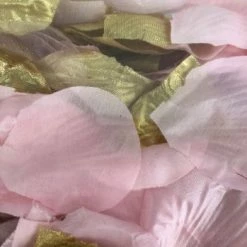 Something Blue His&Hers Petals Silk Blush/Gold Size 300 Count FLORAL DECOR