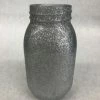 Something Blue Vase Glitter Silver Size 7" Mason Jar VASES DECOR