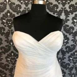 Something Blue Sincerity 4600 Wedding Dress Organza Ivory Size 28 Strapless WEDDING DRESSES