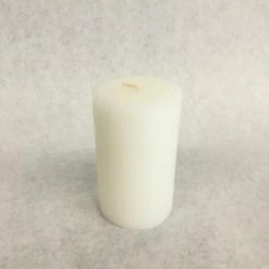 Something Blue Pillar Candle Wax Ivory Size 4" CANDLES