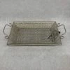 Something Blue Tray Metal Silver Size 3.25" X 15.5" CENTERPIECES