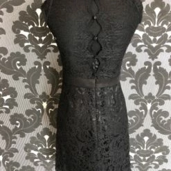 Something Blue Belsoie Women's Formal Lace Black Size 4 Cocktail Cap Sleeve