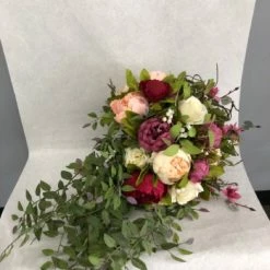 Something Blue Bouquet Size 33" Floral Ivory/Pink/Green/Brown FLORAL