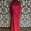Something Blue Nox Formal Lace/Chiffon Burgundy Size 16 FORMAL/MOTHER'S DRESSES