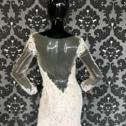 Something Blue WEDDING DRESSES Mori Lee Women's Wedding Dress Lace Ivory Size 6 Long Sleeve