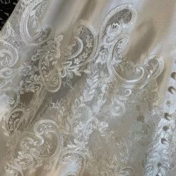 Something Blue Allure Bridal C564 Size 14 Satin And Sequin Ivory Ballgown