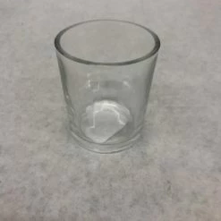 Something Blue Votive Holder Glass Clear Size 2.5" CANDLES DECOR