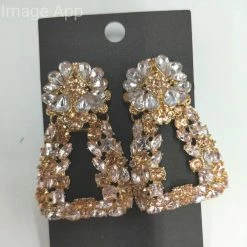 Something Blue NEW ARRIVALS WPY Chunky Earrings Rhinestone Rose Gold