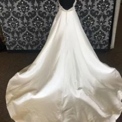 Something Blue WEDDING DRESSES Justin Alexander JOLYNN Women's Wedding Dress Bengaline Ivory Size 8