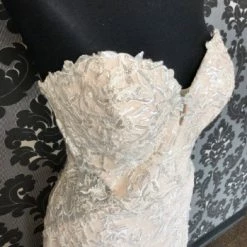 Something Blue Essense D2615 Wedding Dress Size 16 Sequin/Lace Ivory Strapless