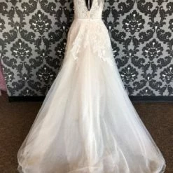 Something Blue Willowby 53701 Wedding Dress Tulle/Lace Ivory/Blush Size 12 WEDDING DRESSES