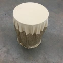 Something Blue Wedding Tablecloth Stretch Sequin Champagne Size 30