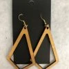 Something Blue Earrings Wood Gold Jewelry