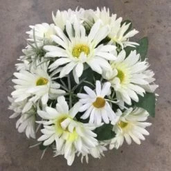 Something Blue Wedding Centerpiece Floral Silver/White/Yellow Size 10