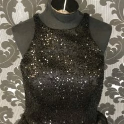 Something Blue Zapaka Formal Sequin/Tulle Black/Blush Size 16