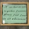 Something Blue DECOR Sign Glass/Wood/Vinyl Green/Gold/Black Size 22"x18" SIGNS