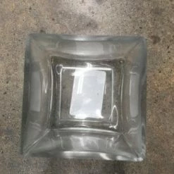 Something Blue Wedding DECOR Vase Glass Clear Size 4" Square VASES