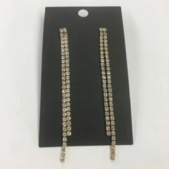 Something Blue Wedding Premier E9066-CRG Jewelry Metal/Rhinestone Gold Earrings JEWELRY