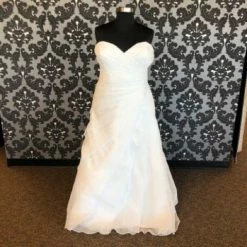 Something Blue Sincerity 4600 Wedding Dress Organza Ivory Size 28 Strapless WEDDING DRESSES