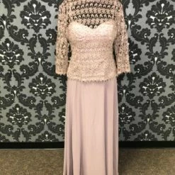 Something Blue Nox 110421 Formal Lace Taupe Size 3XL FORMAL DRESSES FORMAL/MOTHER'S DRESSES