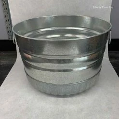 Something Blue Bucket Galvanized Silver Size 17.75"x11.5" CONTAINER